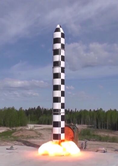 Испытание новой баллистической ракеты «Сармат»