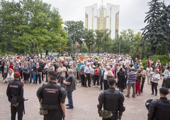 Акция протеста оппозиции в Кишиневе