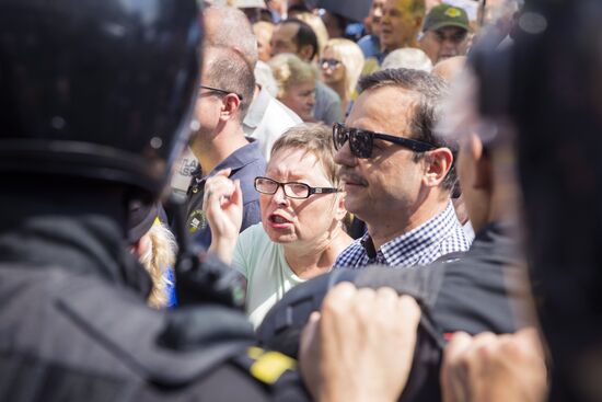 Акция протеста оппозиции в Кишиневе