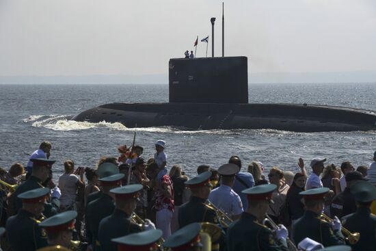 Первая сводная репетиция парада ВМФ России