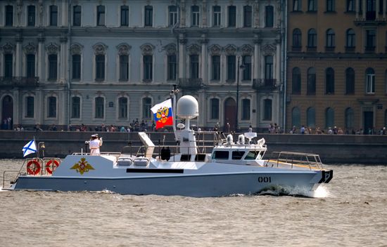 Первая сводная репетиция парада ВМФ России