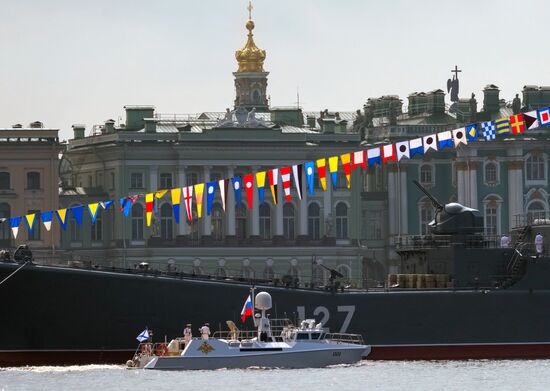 Первая сводная репетиция парада ВМФ России