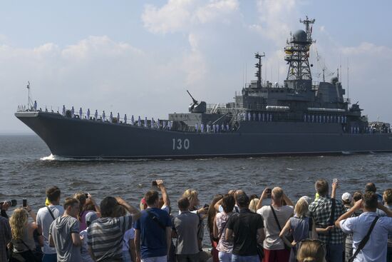 Первая сводная репетиция парада ВМФ России