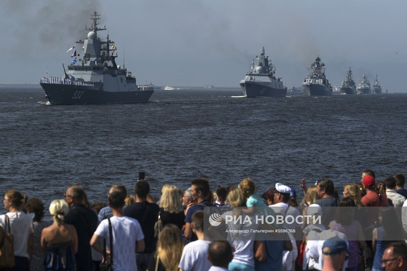 Первая сводная репетиция парада ВМФ России