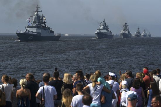 Первая сводная репетиция парада ВМФ России