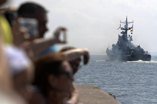 Первая сводная репетиция парада ВМФ России