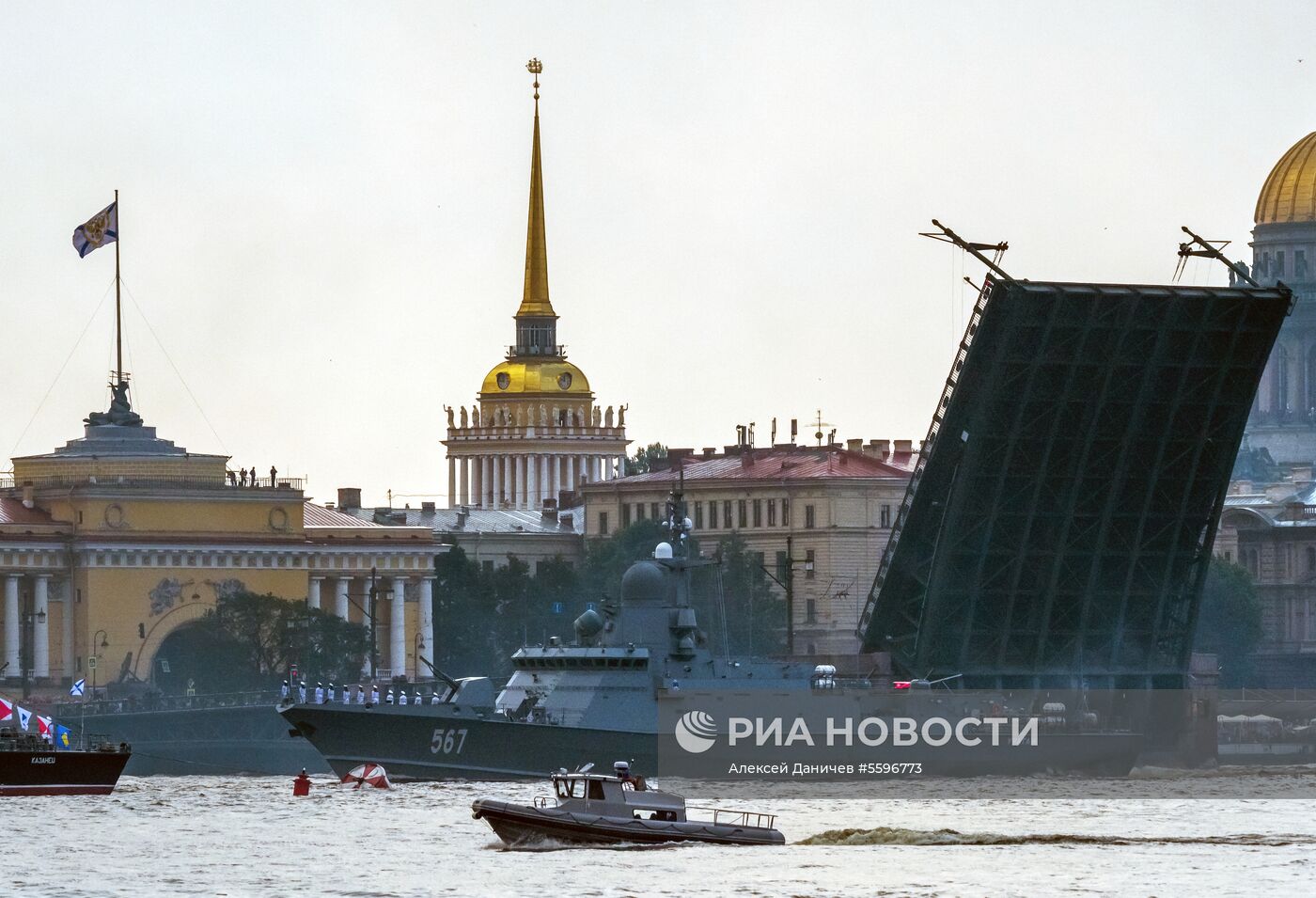 Первая сводная репетиция парада ВМФ России