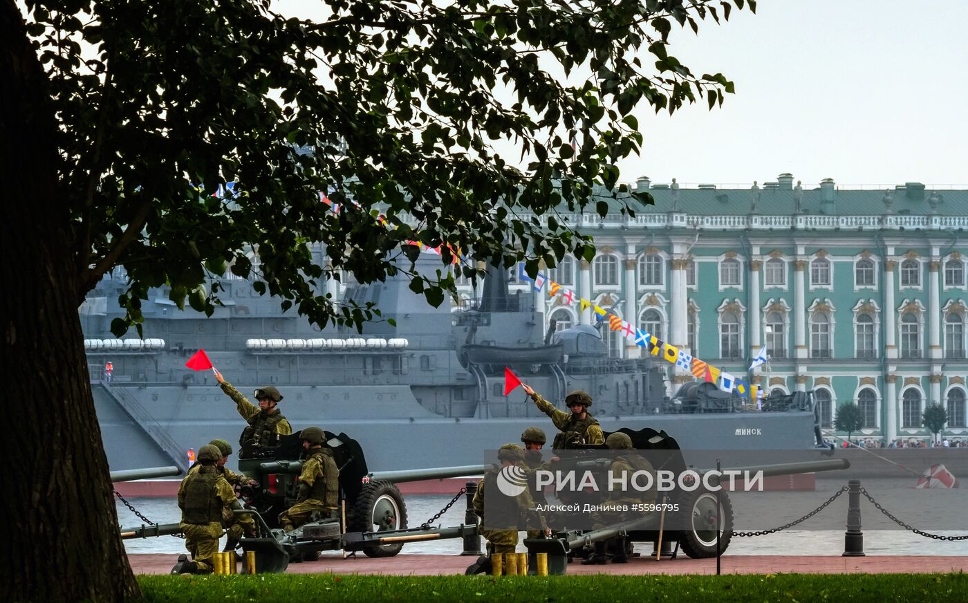 Первая сводная репетиция парада ВМФ России