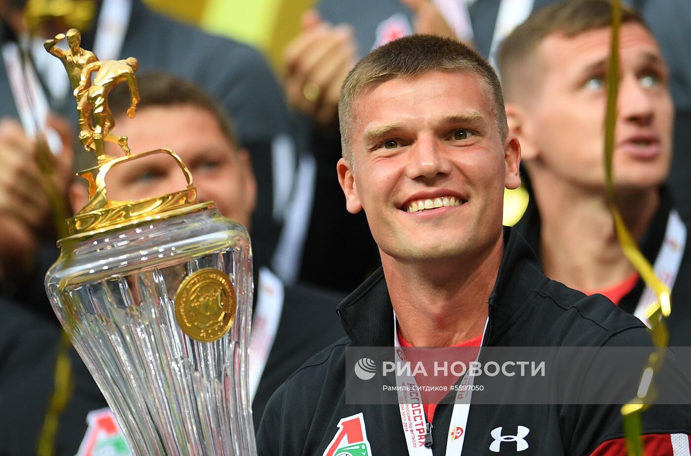 Награждение ФК "Локомотив" золотыми медалями чемпионата России