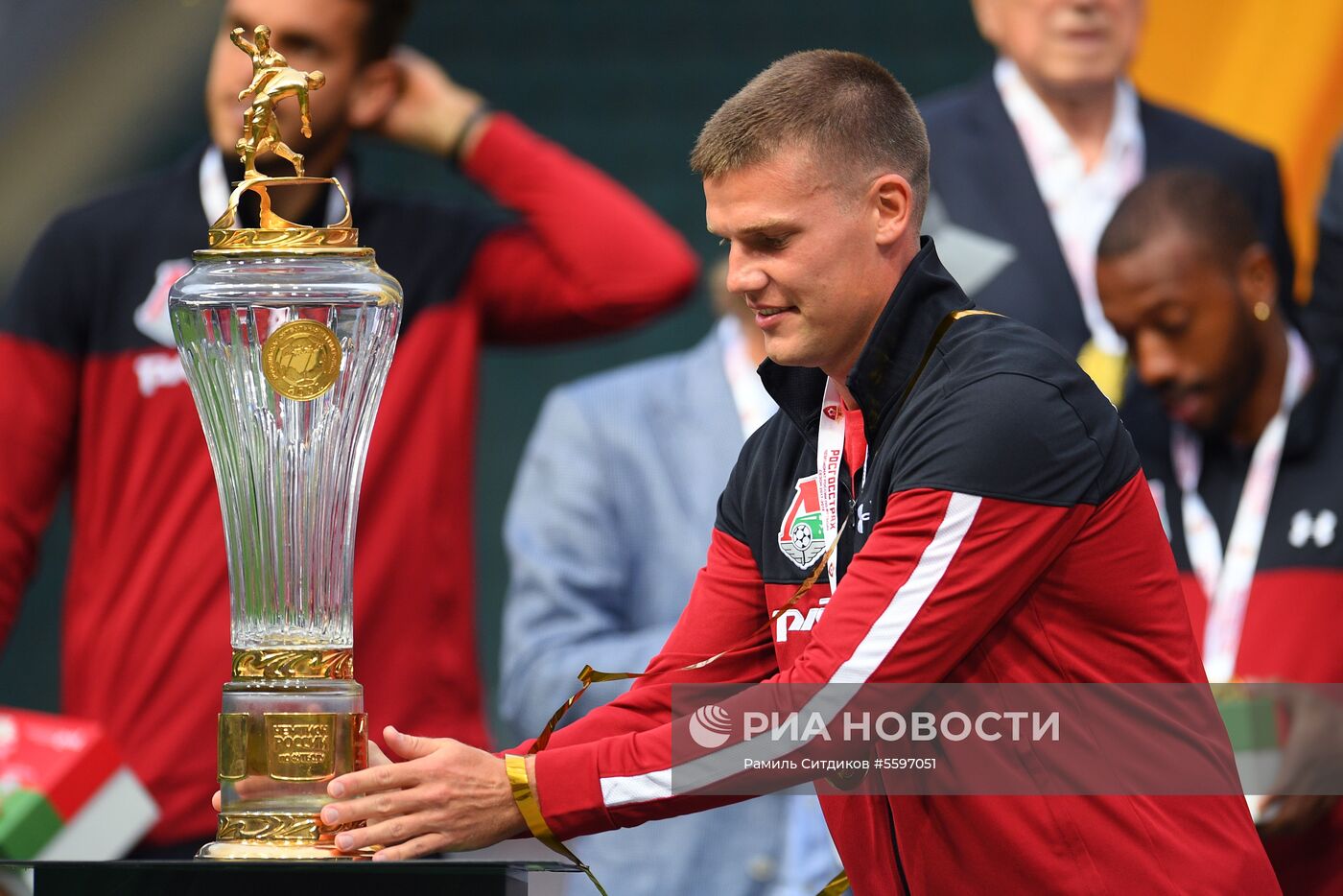 Награждение ФК "Локомотив" золотыми медалями чемпионата России