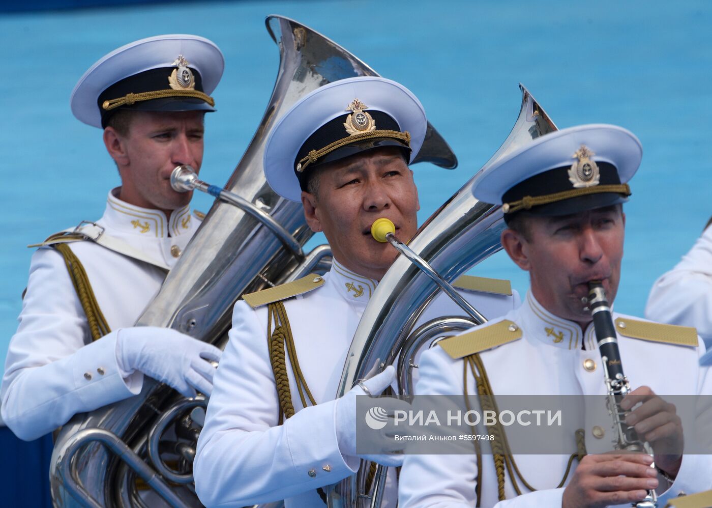 Репетиция военно-спортивного праздника, посвященного Дню ВМФ России, во Владивостоке