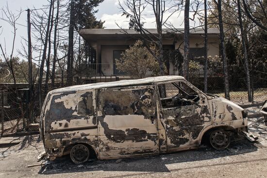 Последствия пожаров в Греции