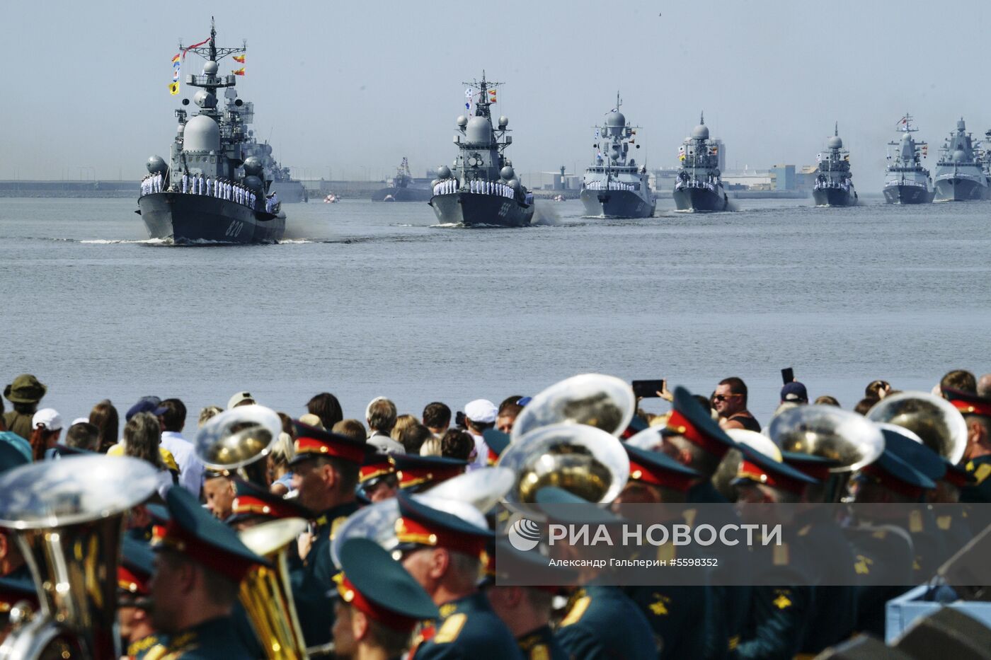 Репетиция парада, посвященного Дню ВМФ России
