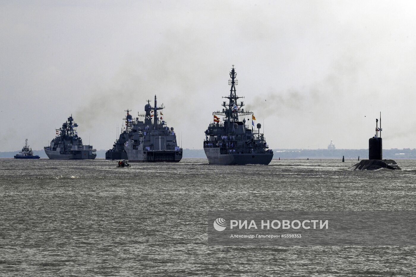 Репетиция парада, посвященного Дню ВМФ России