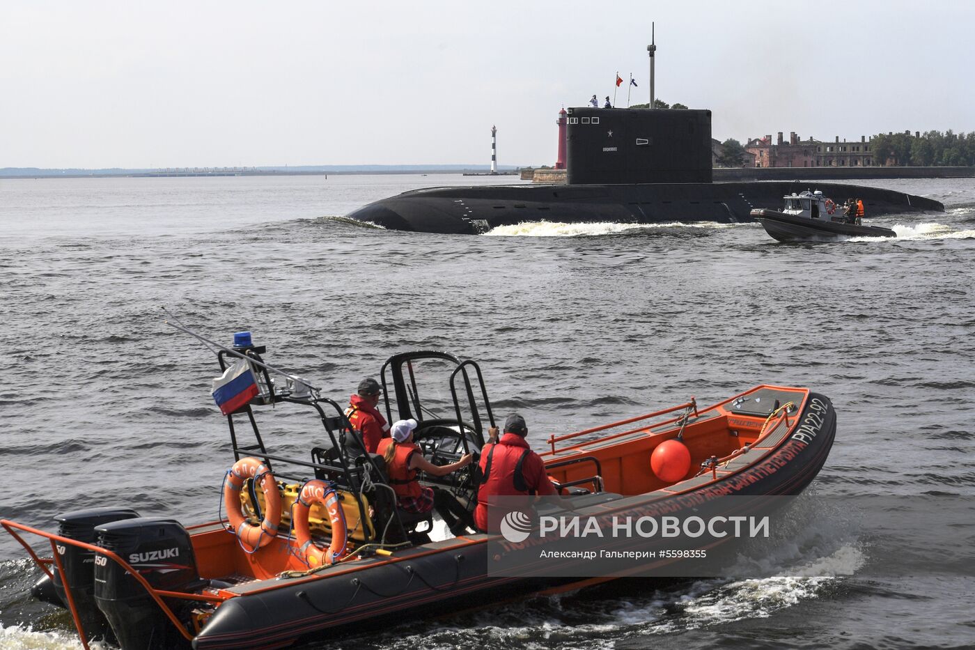 Репетиция парада, посвященного Дню ВМФ России  