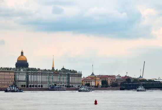 Репетиция парада, посвященного Дню ВМФ России  
