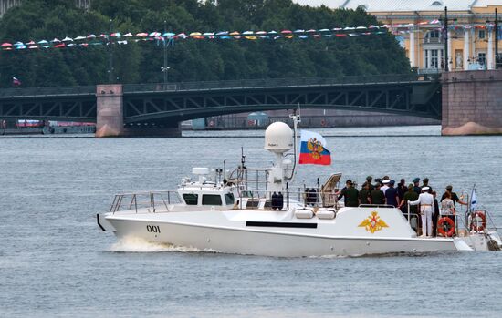 Репетиция парада, посвященного Дню ВМФ России  