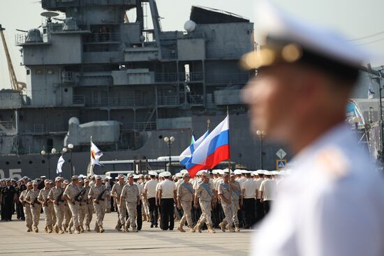 Репетиция парада ВМФ в регионах России 