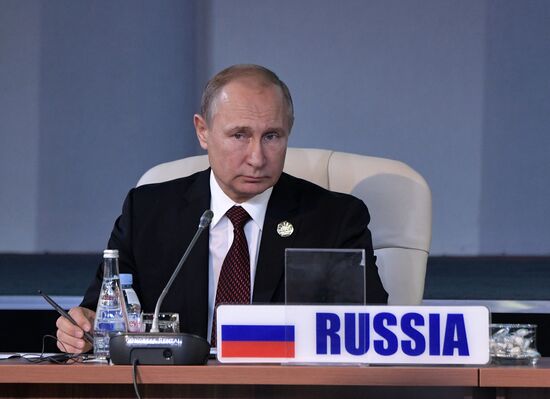 Президент РФ В. Путин на Десятом саммите БРИКС в ЮАР. День второй