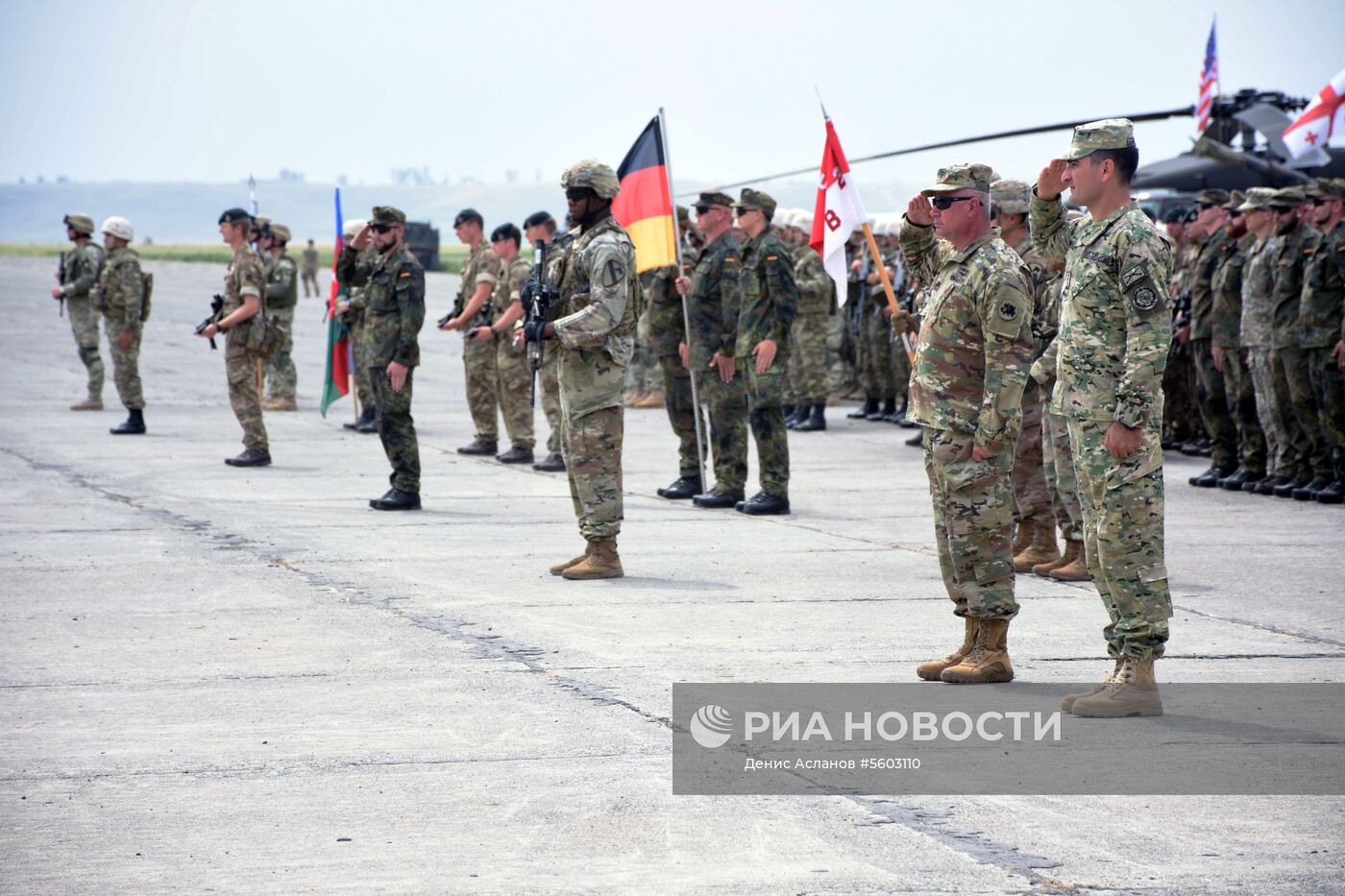 Церемония открытия военных учений Noble Partner в Грузии
