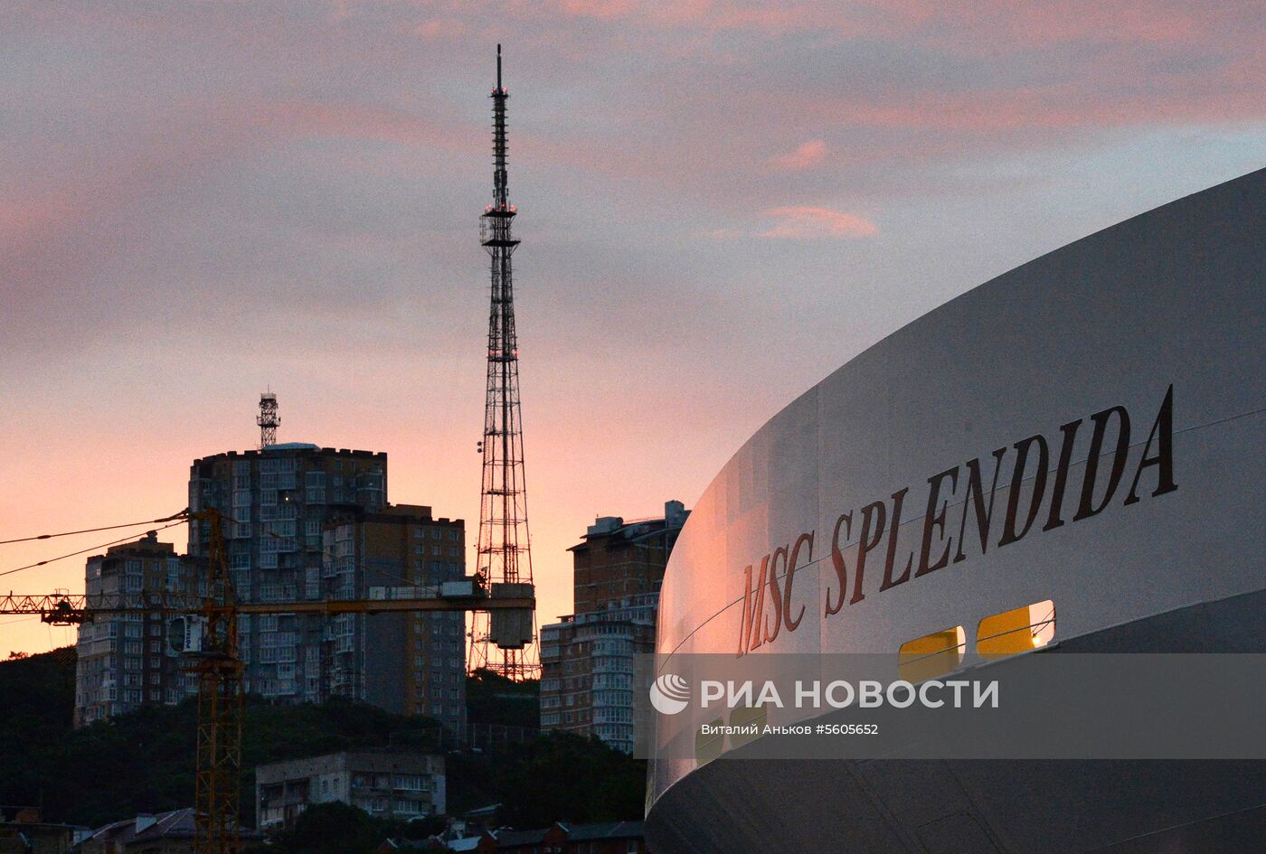 Прибытие суперлайнера MSC Splendida во Владивосток 