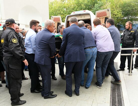 Прощание с убитыми в ЦАР журналистами  