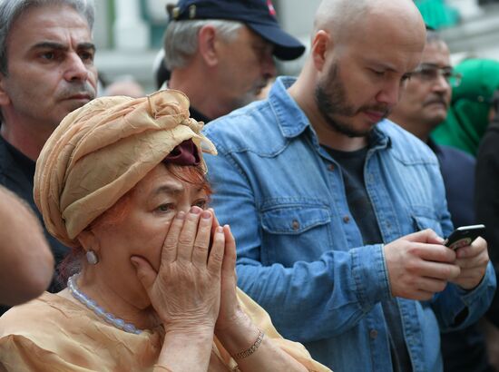 Прощание с убитыми в ЦАР журналистами  