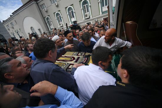 Прощание с убитыми в ЦАР журналистами  