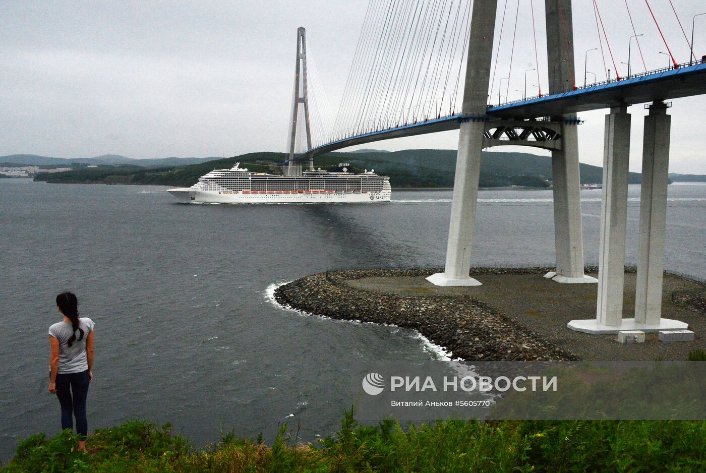 Прибытие суперлайнера MSC Splendida во Владивосток 