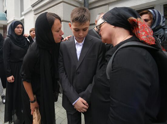 Прощание с убитыми в ЦАР журналистами  