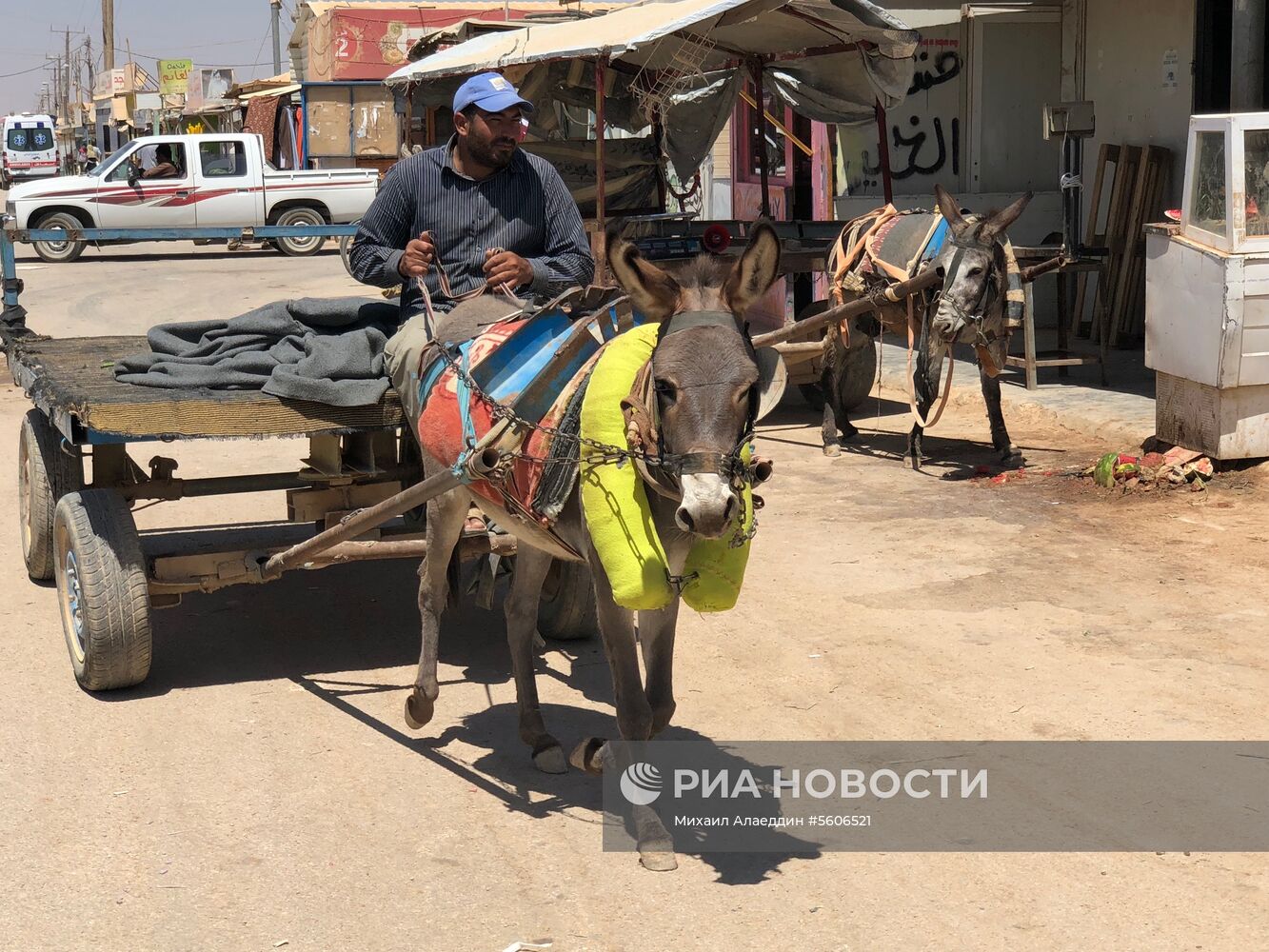 Лагерь сирийских беженцев "Заатари" на севере Иордании