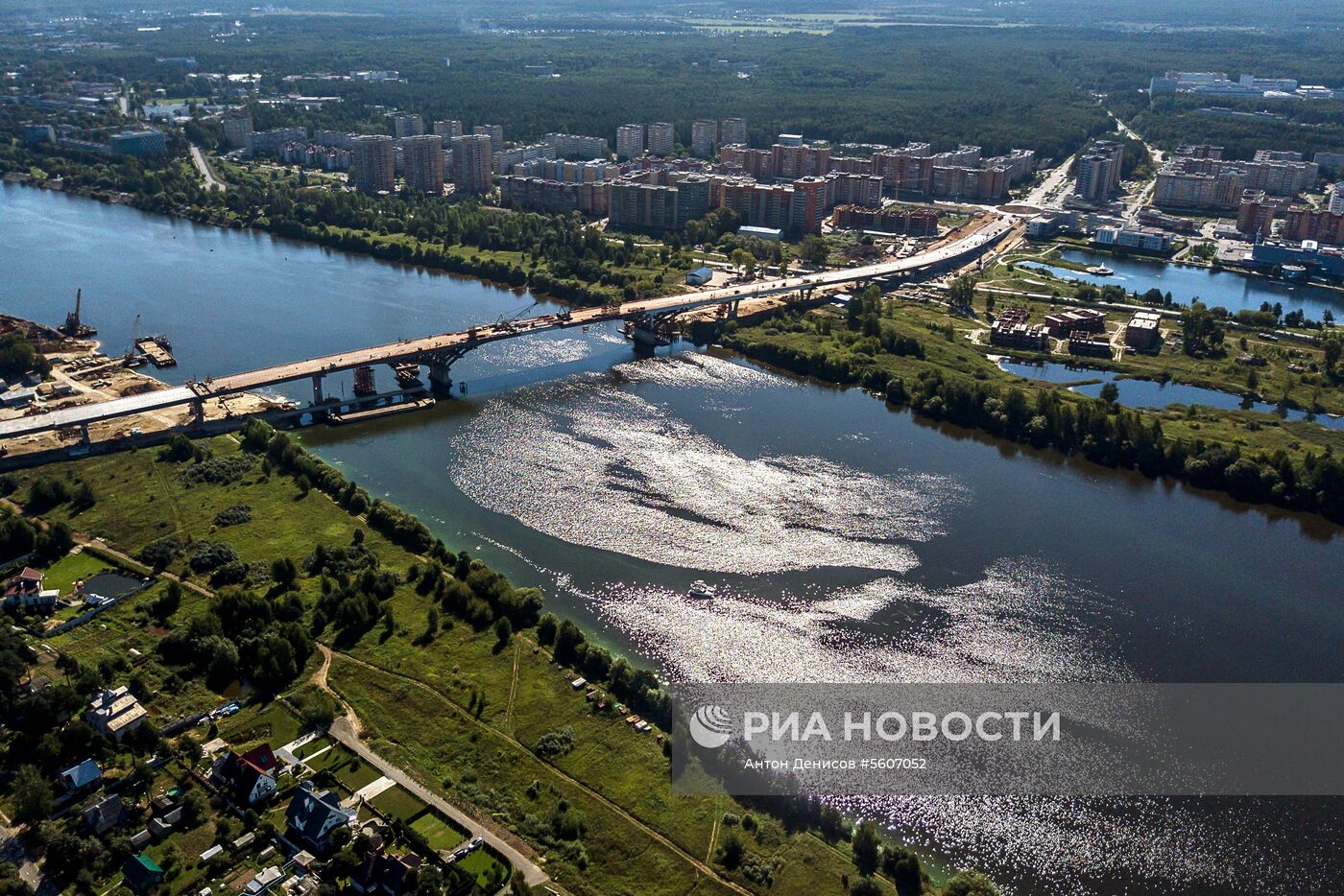 Строительство моста через Волгу в Дубне | РИА Новости Медиабанк