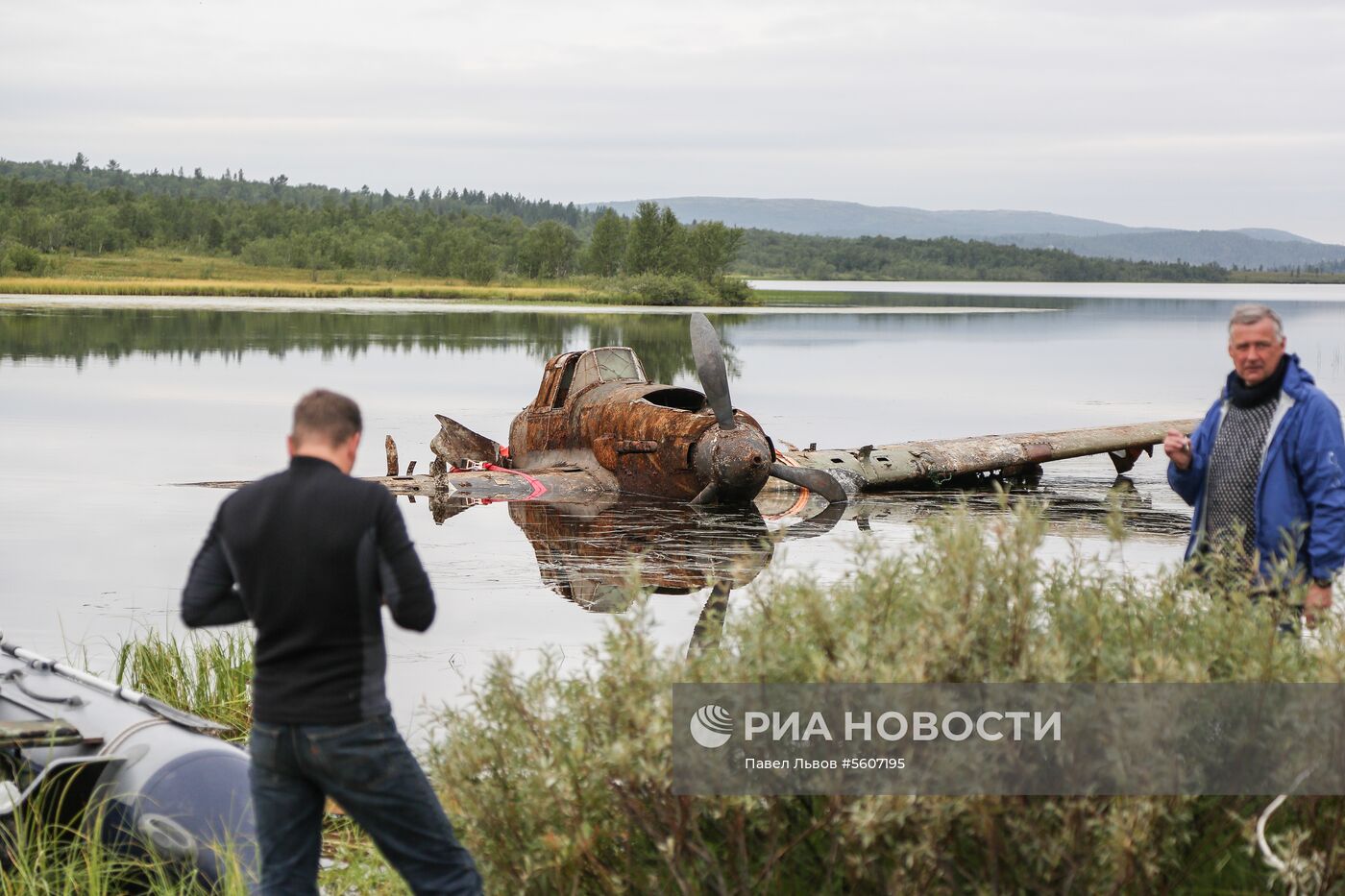 Подъем самолета ИЛ-2 в Мурманской области