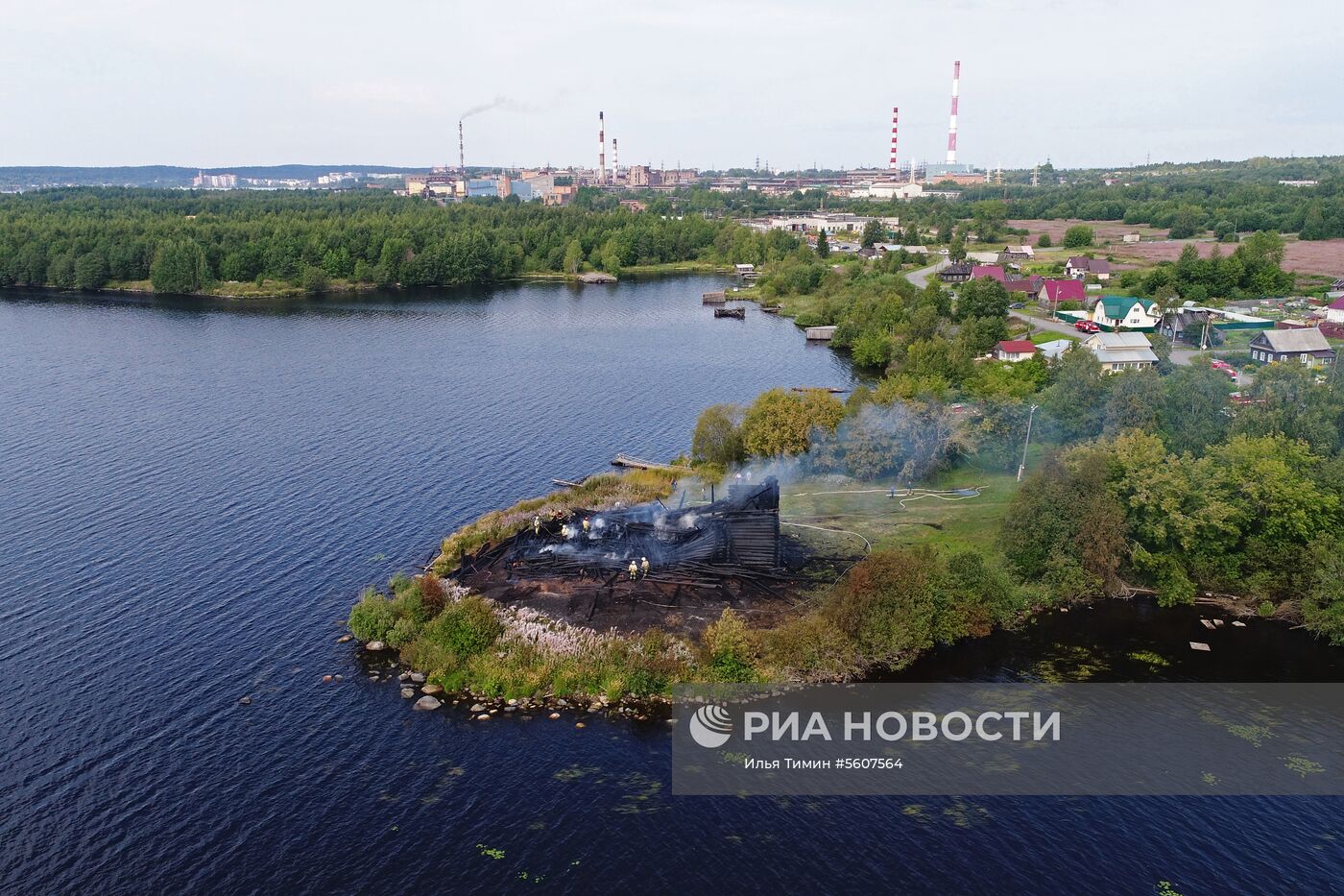 Успенская церковь XVIII века в Карелии полностью сгорела