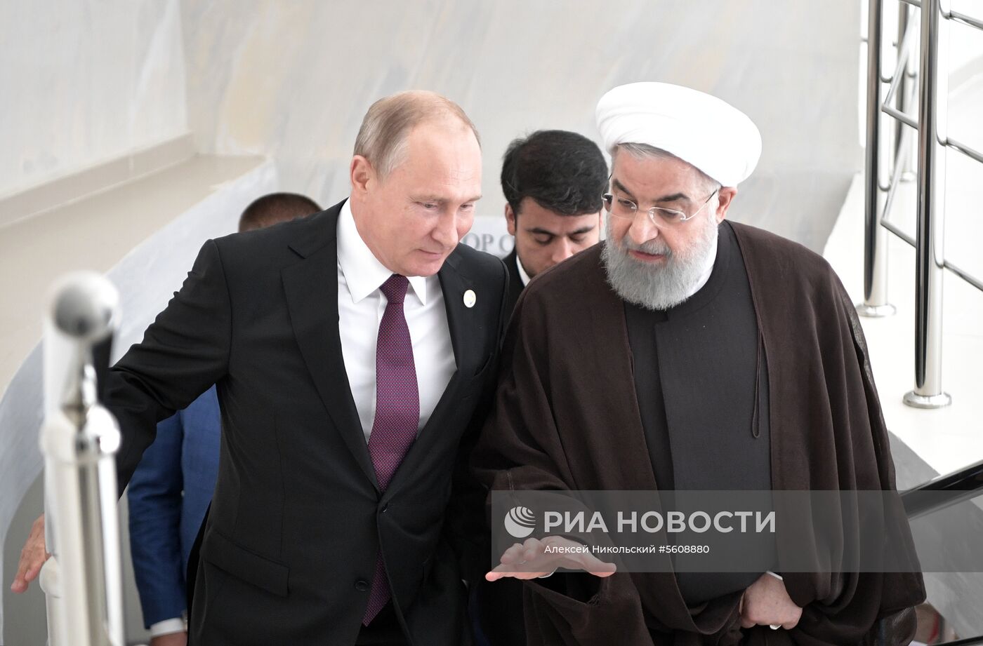Президент РФ В. Путин принимает участие в V Каспийском саммите в Актау