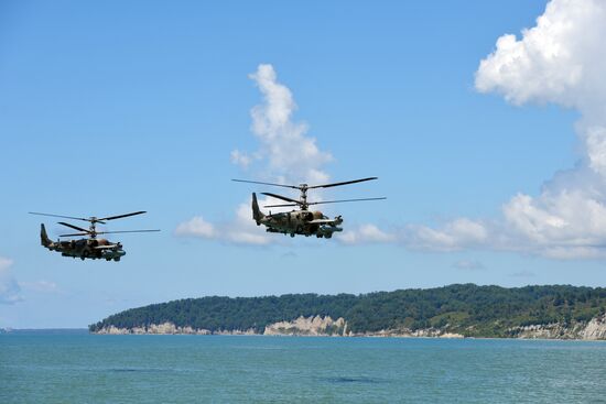 Тактические учения на российской военной базе в Абхазии