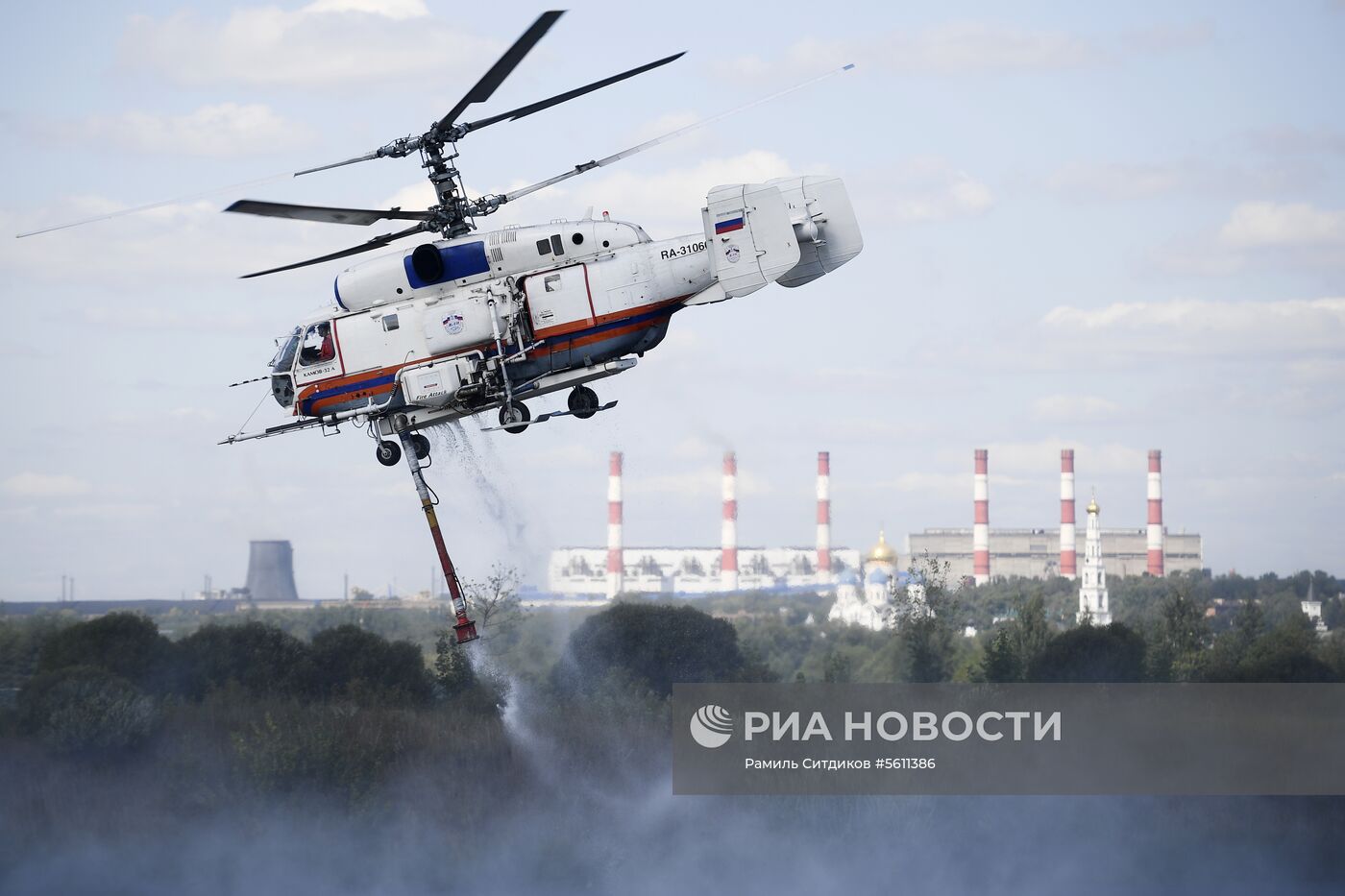 Показательные учения Департамента ГОЧСиПБ в честь Дня воздушного флота