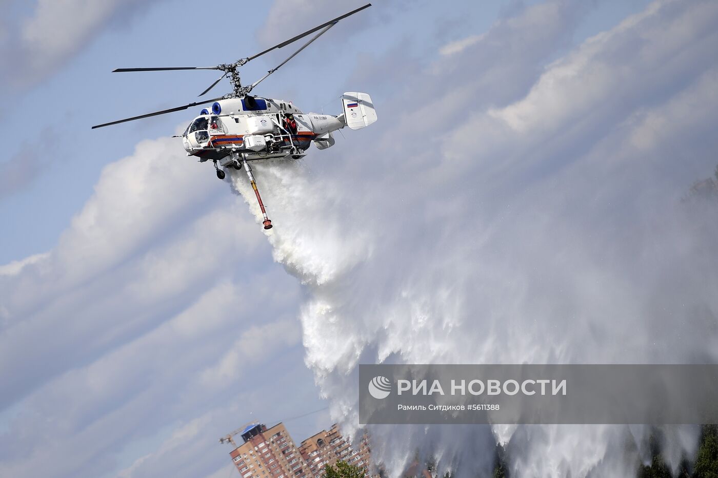 Показательные учения Департамента ГОЧСиПБ в честь Дня воздушного флота