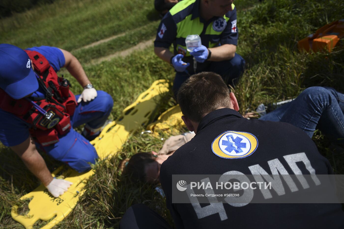 Показательные учения Департамента ГОЧСиПБ в честь Дня воздушного флота