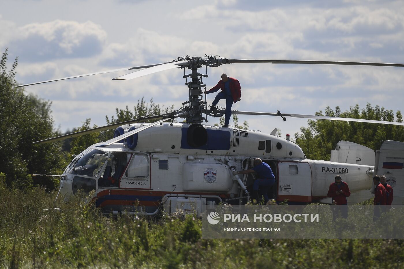 Показательные учения Департамента ГОЧСиПБ в честь Дня воздушного флота