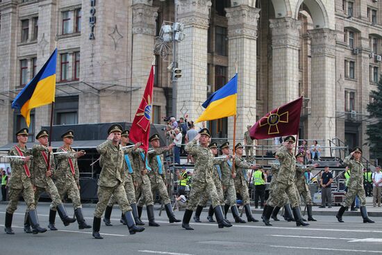 Репетиция парада ко Дню независимости Украины в Киеве