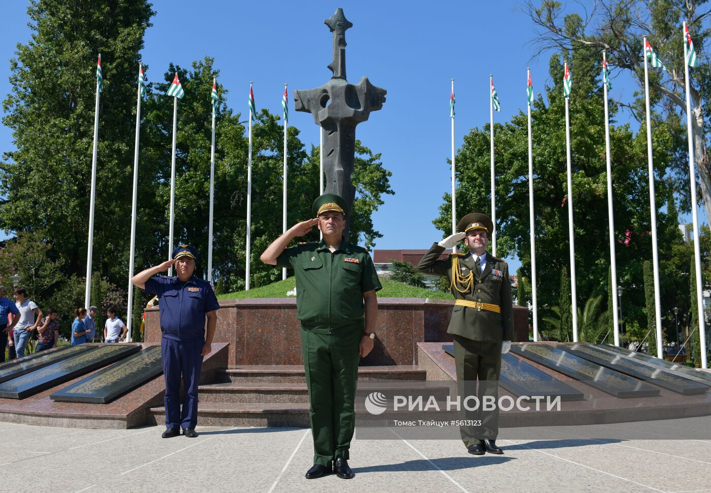 Принятие присяги абхазскими курсантами, поступившими в российские военные вузы