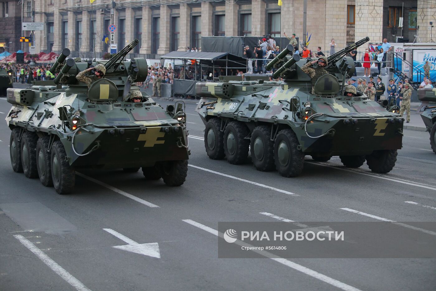 Генеральная репетиция военного парада в честь Дня независимости Украины