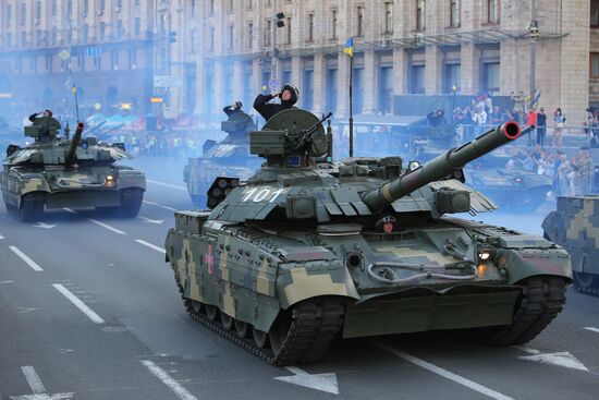 Генеральная репетиция военного парада в честь Дня независимости Украины