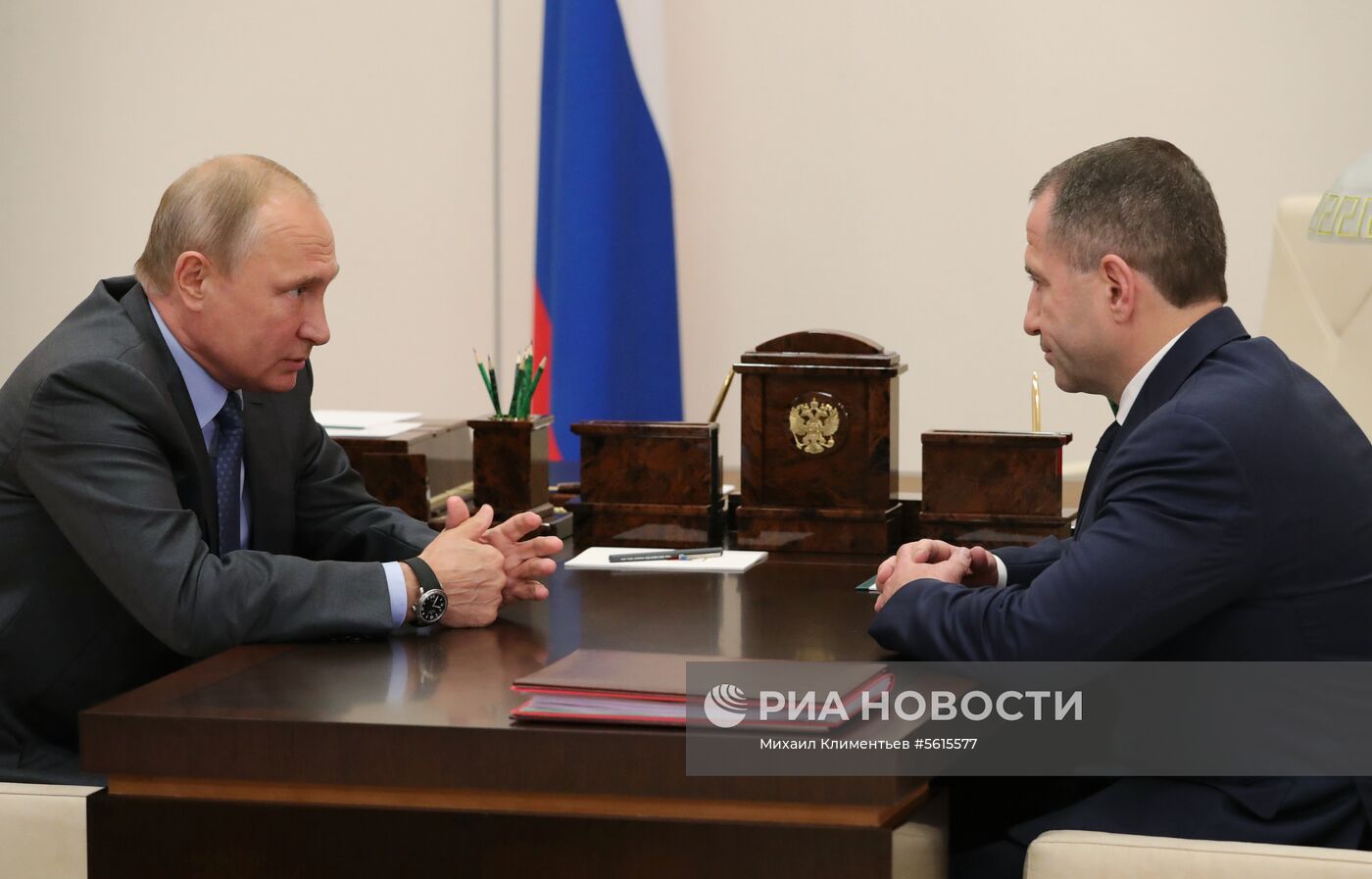Президент РФ В. Путин встретился с послом РФ в Белоруссии М. Бабичем