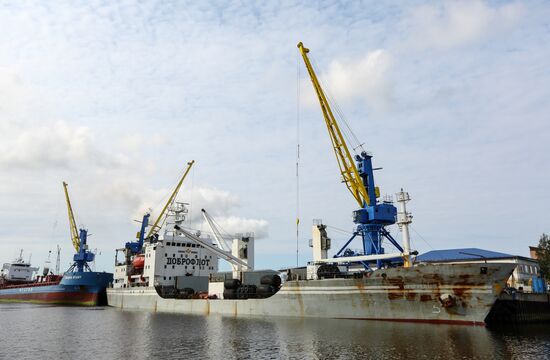 Прибытие парохода с дальневосточной красной рыбой в Архангельск