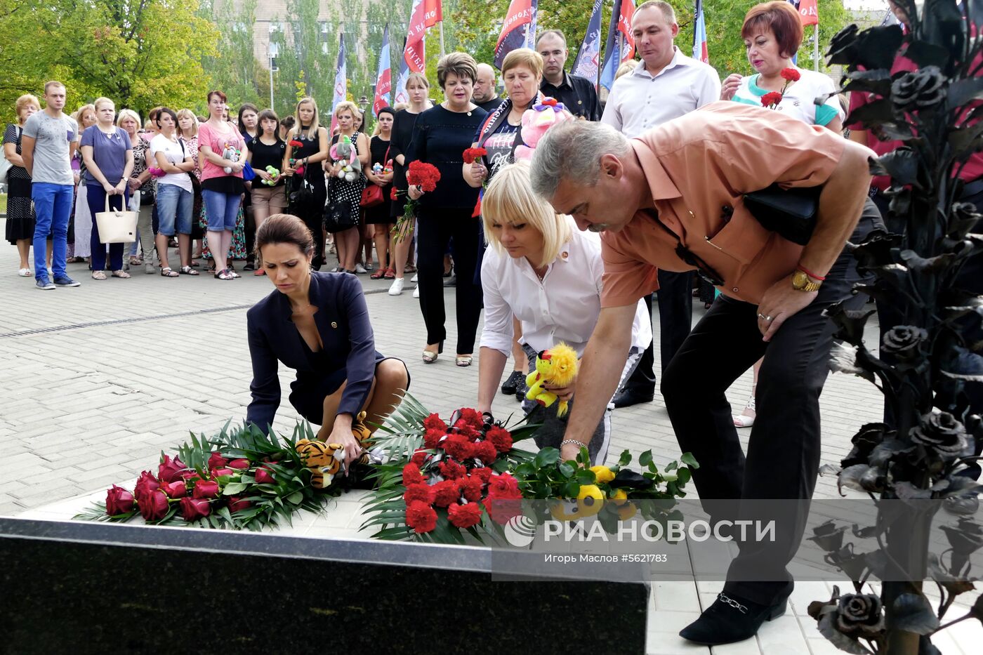 Акция памяти погибших детей в Донецке