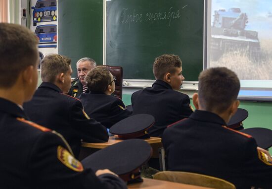Начало учебного года в Московском президентском кадетском училище  