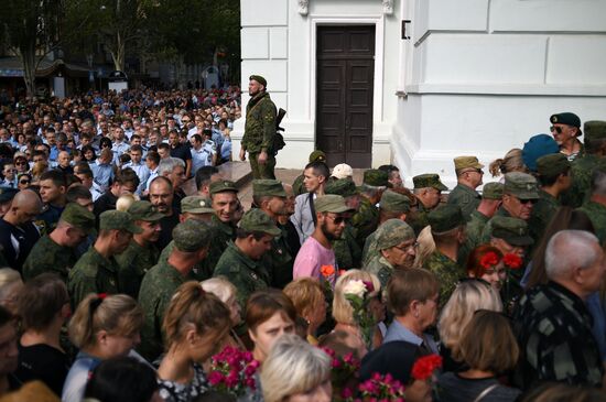 Прощание с главой ДНР Александром Захарченко