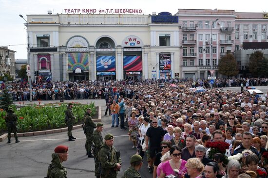 Прощание с главой ДНР Александром Захарченко